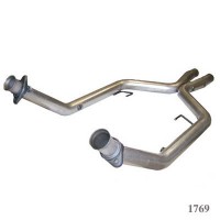 BBK Off-Road X-Pipe 2-3/4andquot; Aluminized. Fits 05-09 Mustang GT