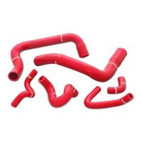 Ford Mustang Silicone Radiator Hose Kit Red. Fits 86-93 V8