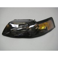 Headlamp Kit Black with Amber Reflectors. Fits 99-04 Mustang