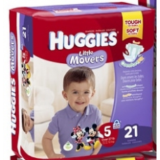 Huggies Little Movers Diapers, Size 5, 21ct