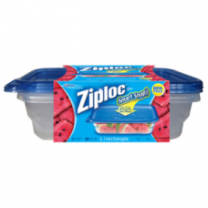 Ziploc Smart Snap Large Rectangle Containers , 2ct