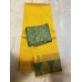 Tussar Silk Sartin Peacock Border Chitpallu Saree(With Extra Blouse)