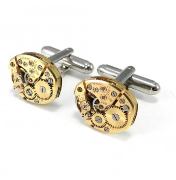 Gent and Angels watch movement cufflinks(gold-plated)