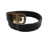 Rescado italian leather belt with curved buckle(two face)