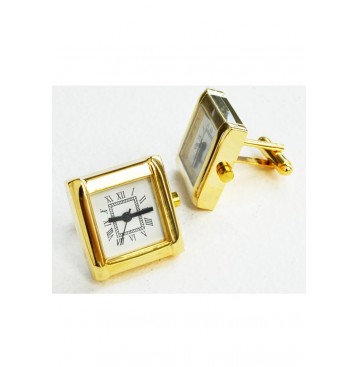 Gent and Angels square watch  cufflinks (gold-plated)