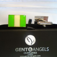 Gent and Angels  cufflinks(green and white)