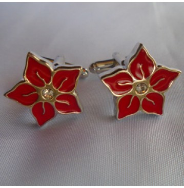 Gent and Angels cufflinks  - red  