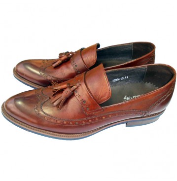 David Wej  tassel loafers  brown shoe