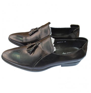 David Wej  tassel loafers  black shoe