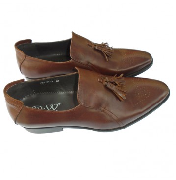 David Wej  tassel loafers shoe - brown