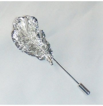 silver metal lapel