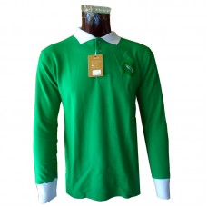 Gent and Angels long sleeve polo- white and green