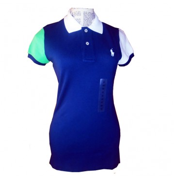 Ralph Lauren ladies polo- navy,green&white