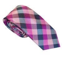 segrato  tie stripped with pink and black