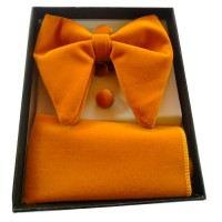 Butterfly bow tie with cufflinks- yellow