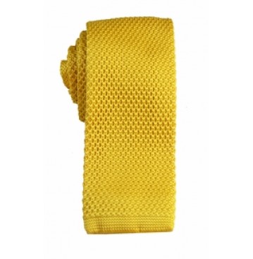 segrato yellow knitted tie