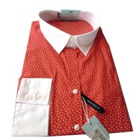 Hawes & Curtis ladies  shirt-red and white design