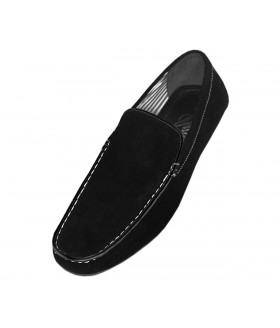 Amali Dade Black Casual Microfiber Loafer