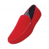 Amali Dade Red Casual Microfiber Loafer