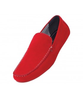 Amali Dade Red Casual Microfiber Loafer