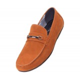 Amali Kay Microfiber Driving Loafer in Cognac