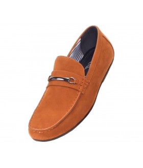 Amali Kay Microfiber Driving Loafer in Cognac