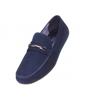 Amali Kay Microfiber Driving Loafer in Navy