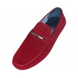 Amali Kay Microfiber Driving Loafer in Wine