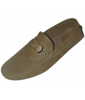 Amali Lucaya Camel Perforated Driving Loafer