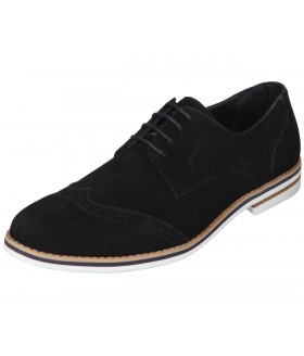 Amali Style 1801 Black Faux Suede Oxford