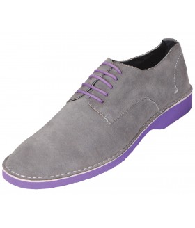 Amali Style 1807 Grey Faux Suede Oxford