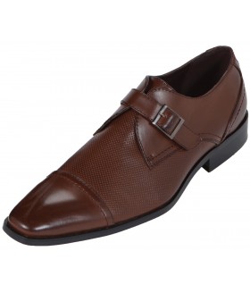 Amali Style 1840 Brown Monk Strap Slip On