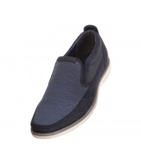 Amali Style 2855 Navy Linen Driving Moccasin SALE