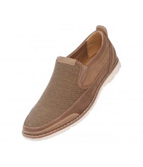 Amali Style 2855 Tan Linen Driving Moccasin