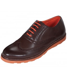 Amali Style 2875 Brown andamp; Orange Wingtip Oxford