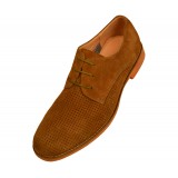 Amali Style Darlin Perforated Brown Saddle Shoe