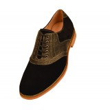 Amali Style Durand in Black Saddle Shoe