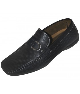 Amali Style Lucaya Black Perforated Loafer