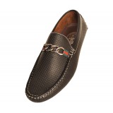 Amali Style Miles in Black Perforated Loafer