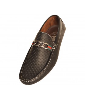 Amali Style Miles in Black Perforated Loafer