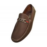 Amali Style Miles in Brown Perforated Loafer