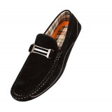 Amali Style Miramar in Black Microfiber Loafer