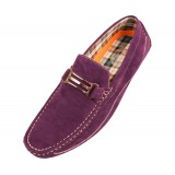 Amali Style Miramar in Purple Microfiber Loafer