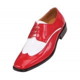 Amali Style P1056 Two Tone Red andamp; White Oxford