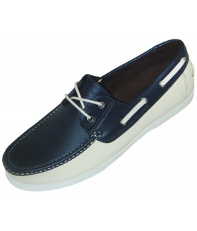 Amali Style Tiloo Navy andamp; Ice Lace Up Boat Shoe