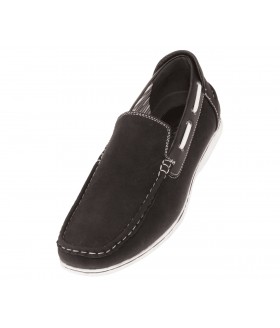 Amali Style Vail Black Microfiber Slip On