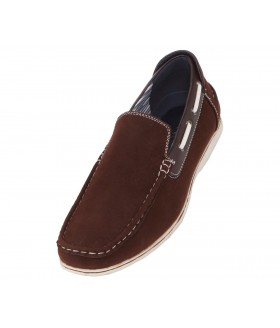 Amali Style Vail Brown Microfiber Slip On