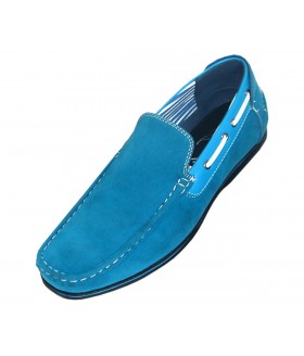 Amali Style Vail Turquoise Microfiber Slip On