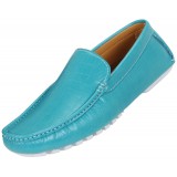 Amali Style Zeki Turquoise Croc Print Loafer