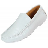 Amali Style Zeki White Croc Print Loafer